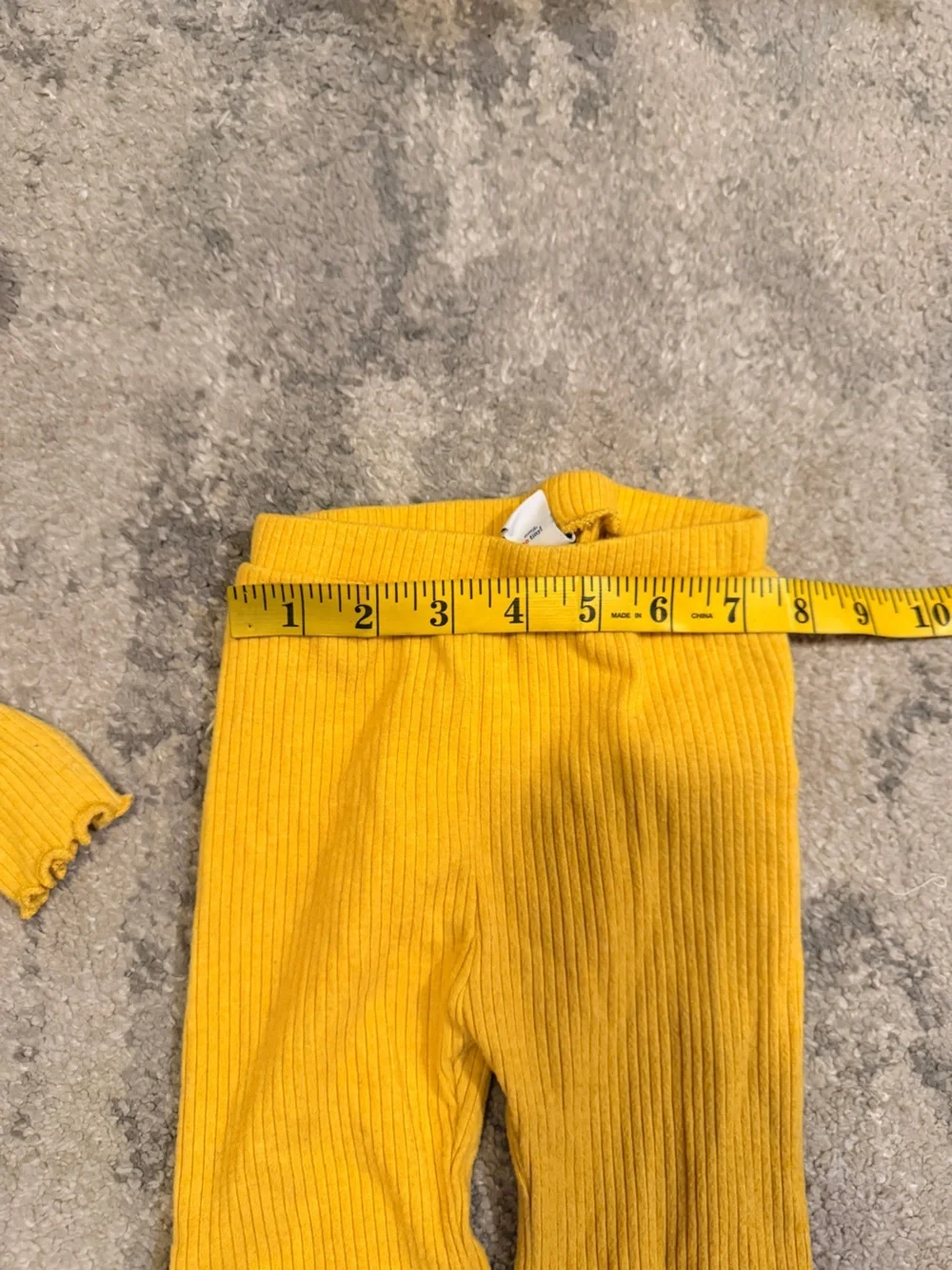 Old Navy Girls Yellow Ribbed Two-Piece Matching Set